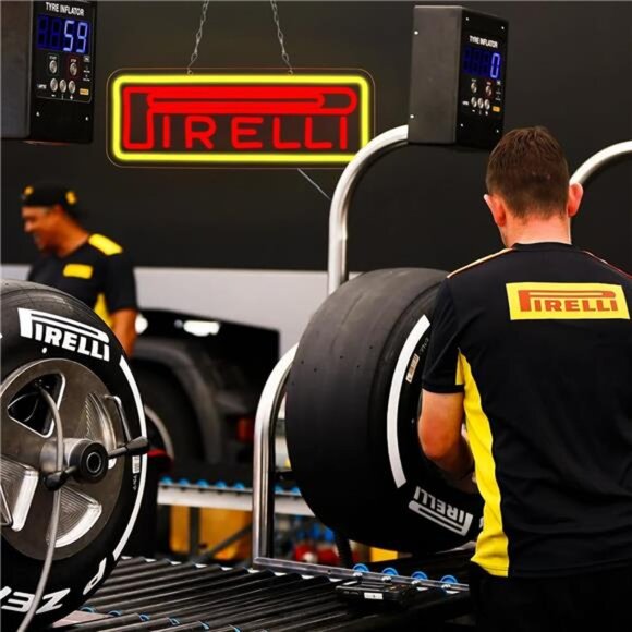Pirelli Tires LED Neon Sign Tire Shop Garage Decor Man Cave Mechanic Gear Head - Picture 6 of 7